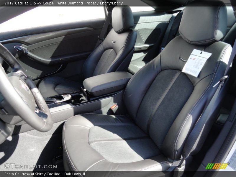 White Diamond Tricoat / Ebony/Ebony 2012 Cadillac CTS -V Coupe