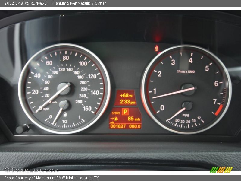 Titanium Silver Metallic / Oyster 2012 BMW X5 xDrive50i
