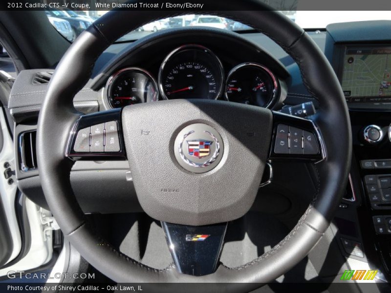 White Diamond Tricoat / Ebony/Ebony 2012 Cadillac CTS -V Coupe