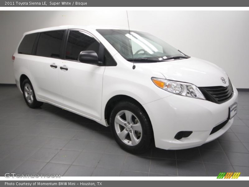 Super White / Bisque 2011 Toyota Sienna LE