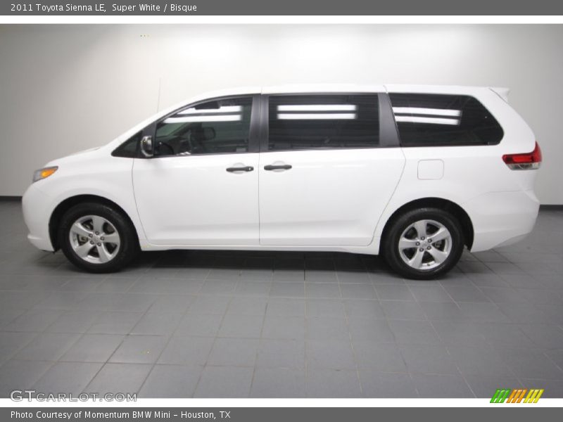 Super White / Bisque 2011 Toyota Sienna LE