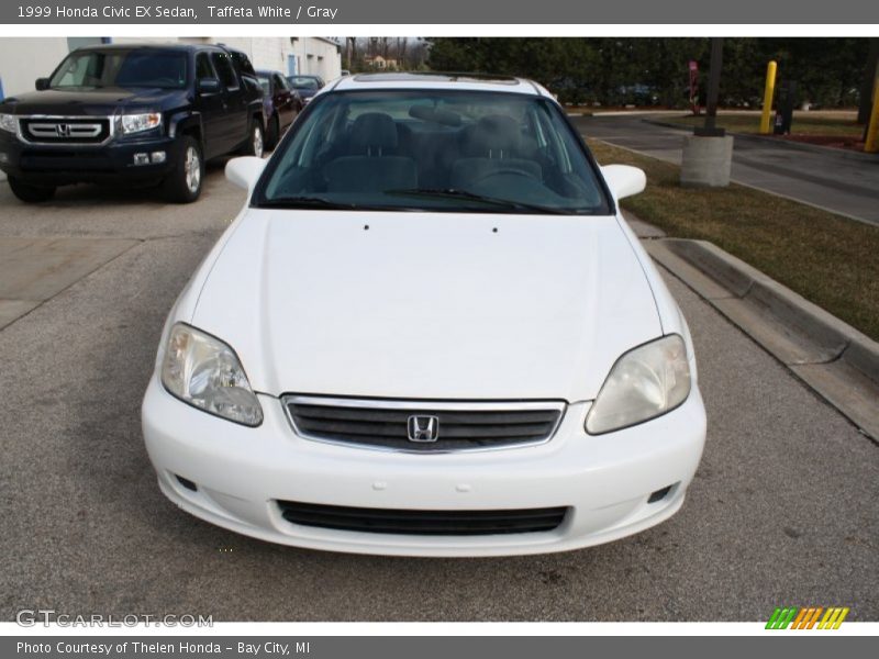 Taffeta White / Gray 1999 Honda Civic EX Sedan