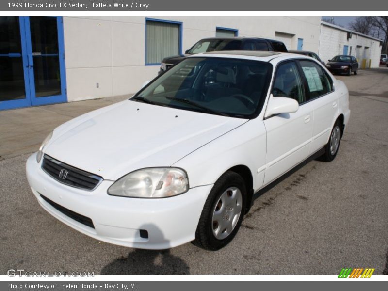 Taffeta White / Gray 1999 Honda Civic EX Sedan