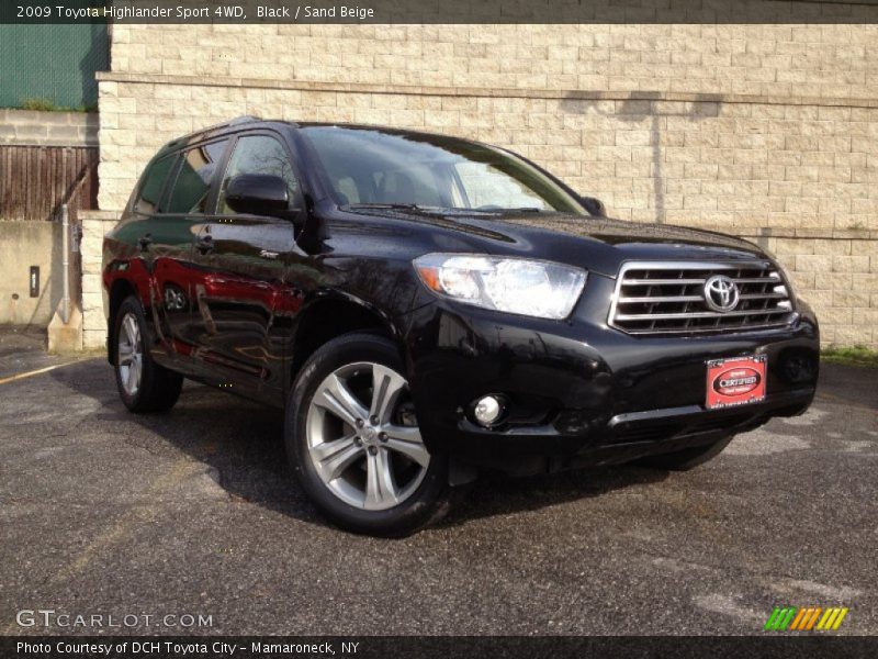 Black / Sand Beige 2009 Toyota Highlander Sport 4WD