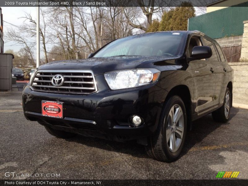 Black / Sand Beige 2009 Toyota Highlander Sport 4WD