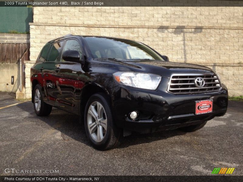 Black / Sand Beige 2009 Toyota Highlander Sport 4WD