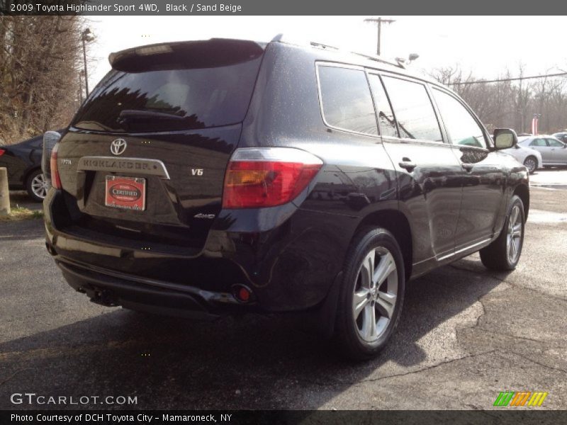 Black / Sand Beige 2009 Toyota Highlander Sport 4WD