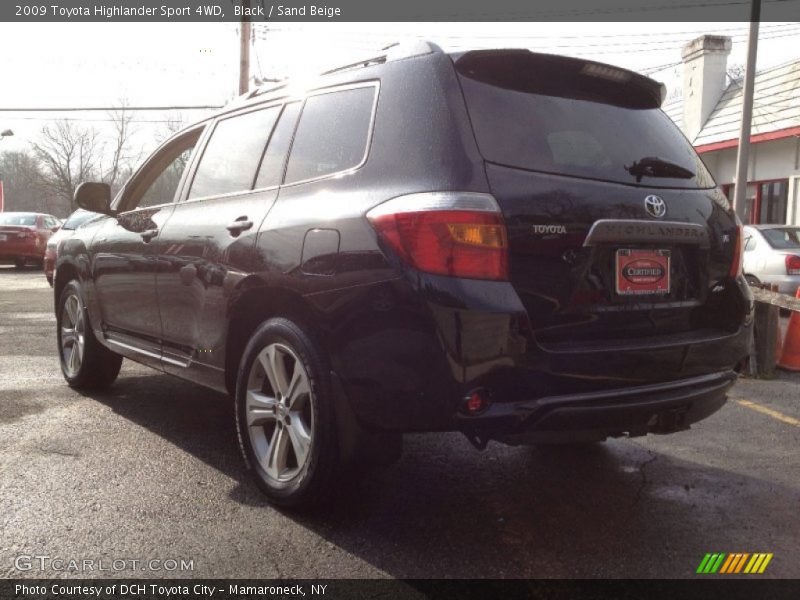 Black / Sand Beige 2009 Toyota Highlander Sport 4WD