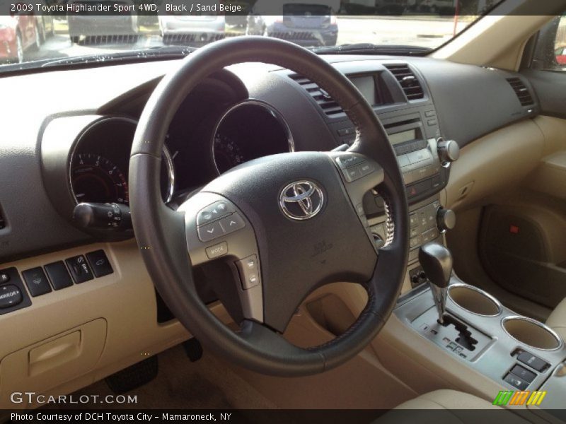 Black / Sand Beige 2009 Toyota Highlander Sport 4WD