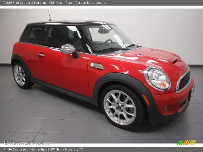 Chili Red / Punch Carbon Black Leather 2009 Mini Cooper S Hardtop