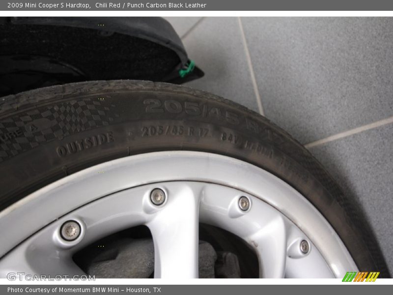 Chili Red / Punch Carbon Black Leather 2009 Mini Cooper S Hardtop