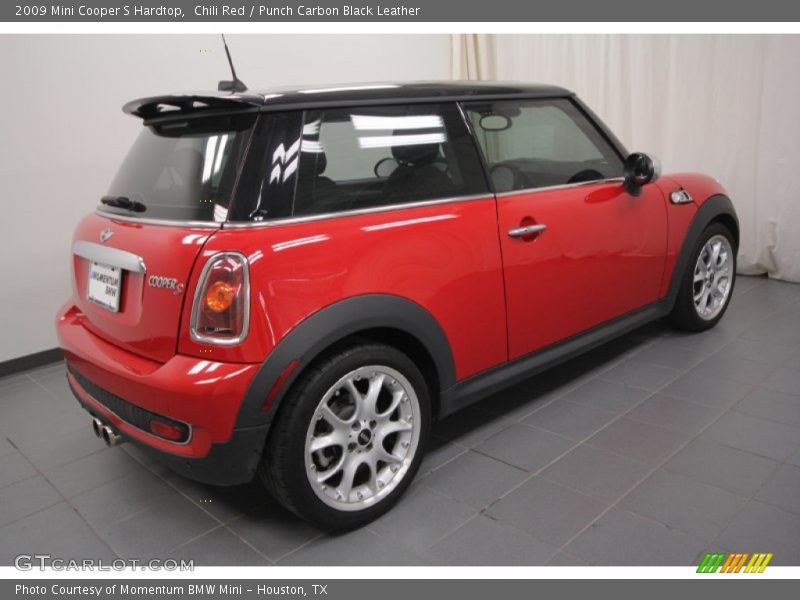 Chili Red / Punch Carbon Black Leather 2009 Mini Cooper S Hardtop