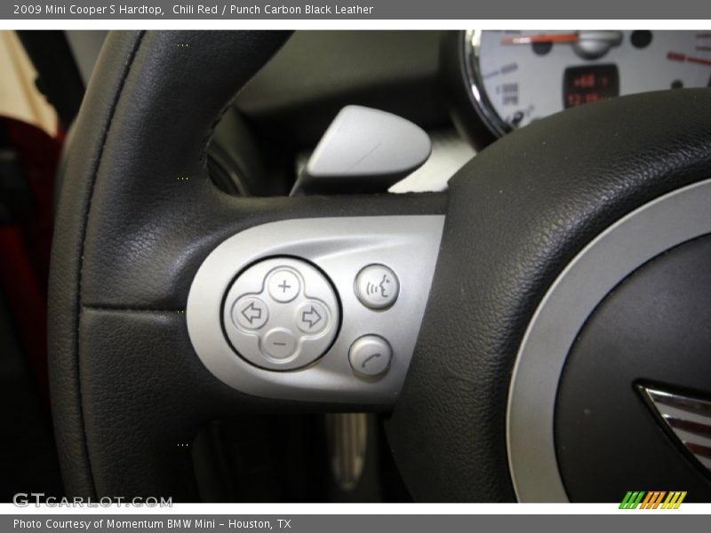 Chili Red / Punch Carbon Black Leather 2009 Mini Cooper S Hardtop