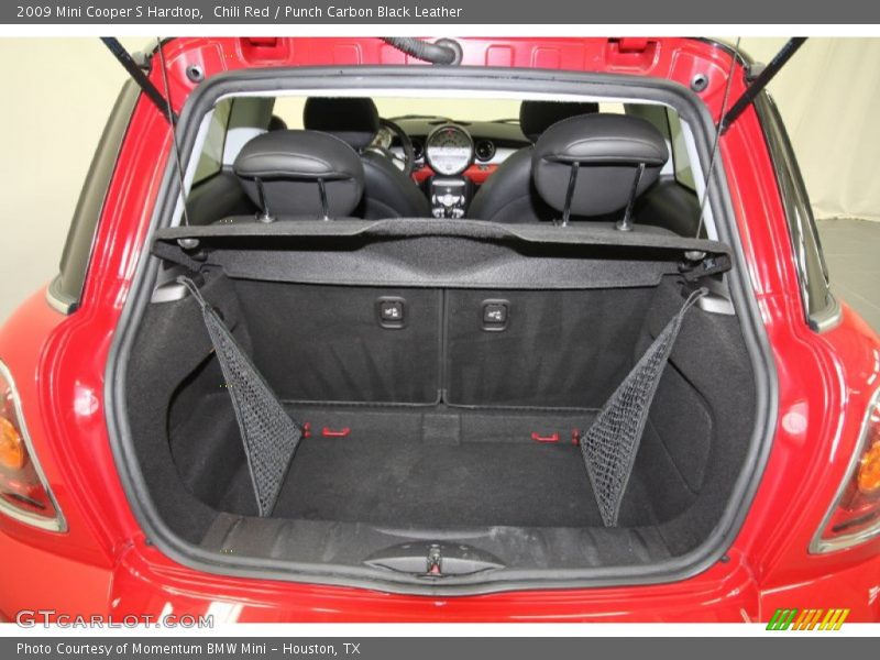 Chili Red / Punch Carbon Black Leather 2009 Mini Cooper S Hardtop