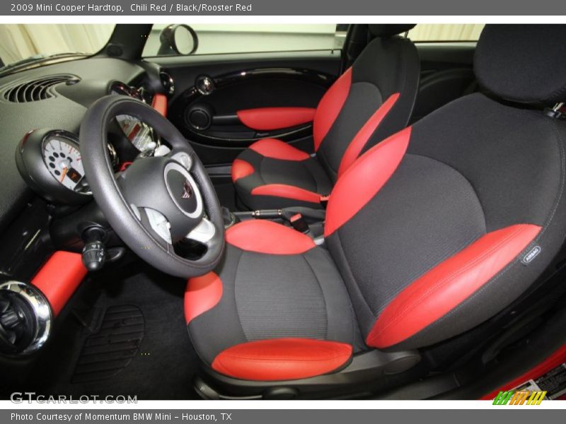  2009 Cooper Hardtop Black/Rooster Red Interior