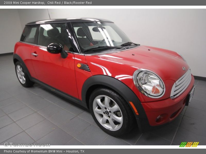 Chili Red / Black/Rooster Red 2009 Mini Cooper Hardtop