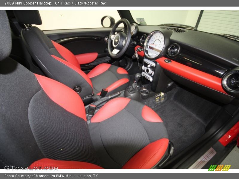 Black/Rooster Red Interior - 2009 Cooper Hardtop 
