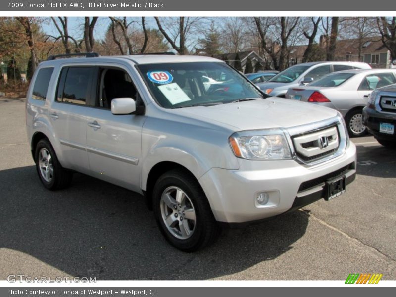 Billet Silver Metallic / Black 2009 Honda Pilot EX 4WD