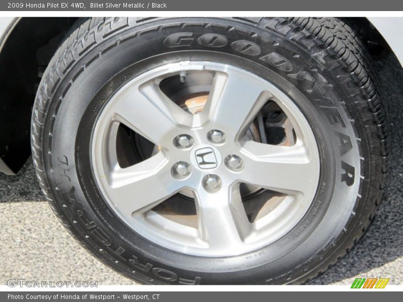 Billet Silver Metallic / Black 2009 Honda Pilot EX 4WD