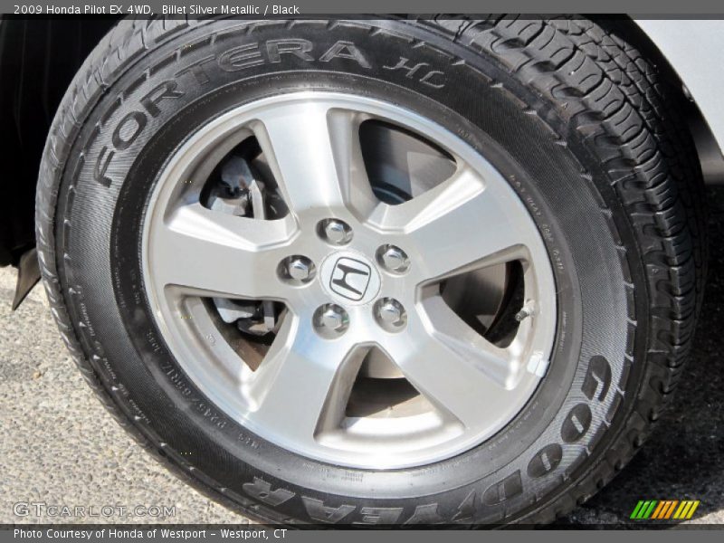 Billet Silver Metallic / Black 2009 Honda Pilot EX 4WD