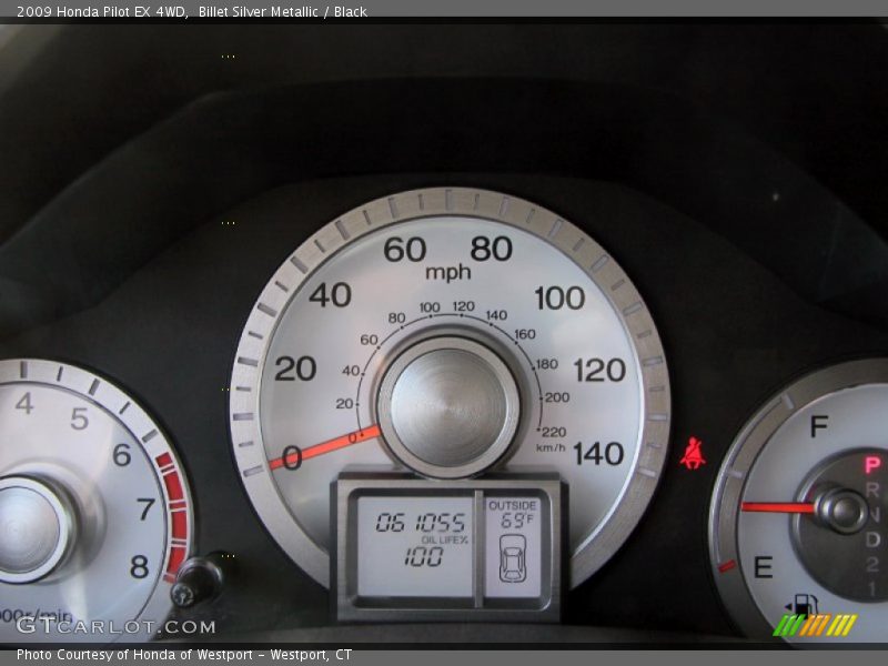 Billet Silver Metallic / Black 2009 Honda Pilot EX 4WD