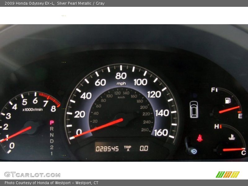 Silver Pearl Metallic / Gray 2009 Honda Odyssey EX-L