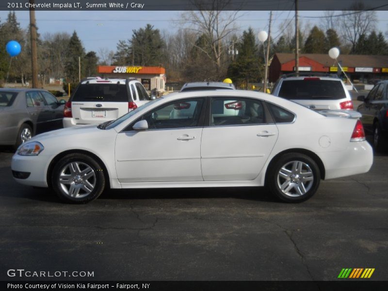 Summit White / Gray 2011 Chevrolet Impala LT