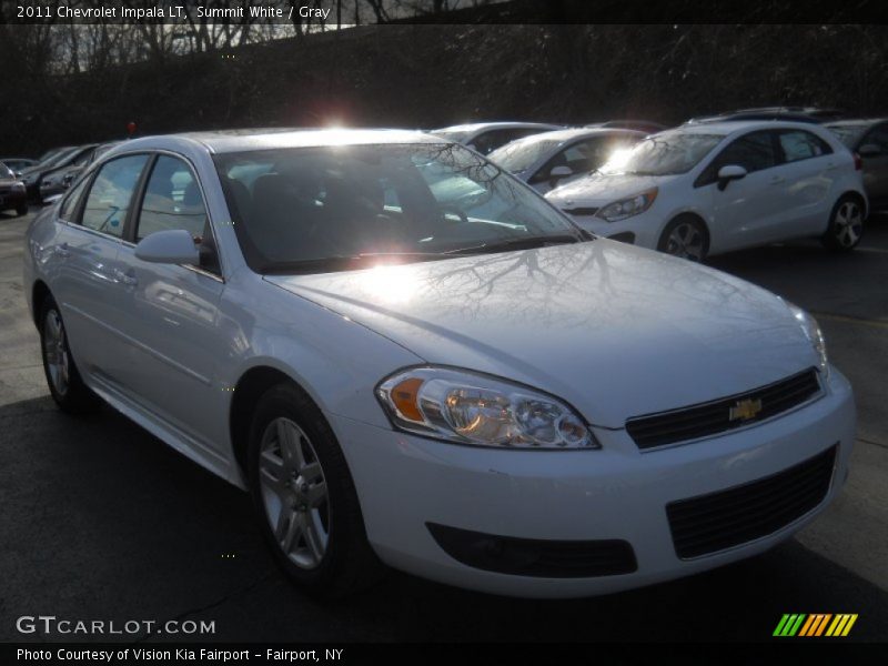 Summit White / Gray 2011 Chevrolet Impala LT