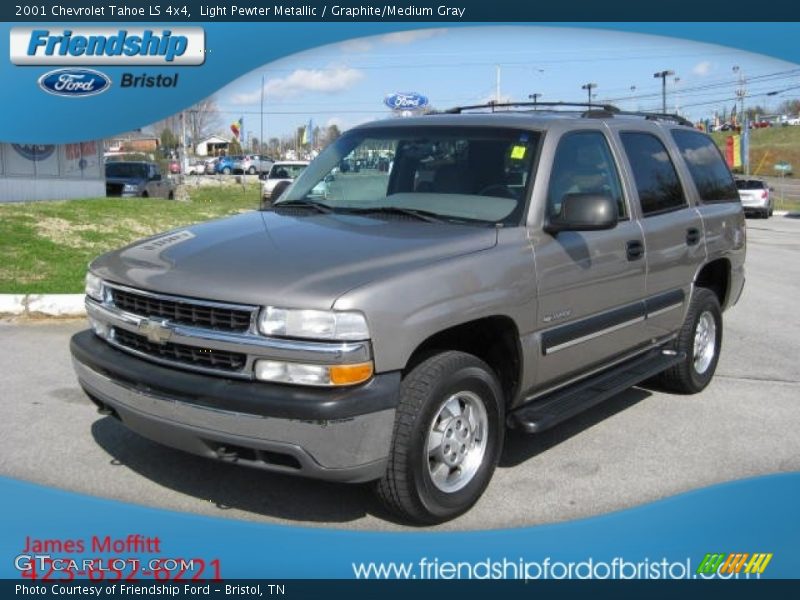 Light Pewter Metallic / Graphite/Medium Gray 2001 Chevrolet Tahoe LS 4x4