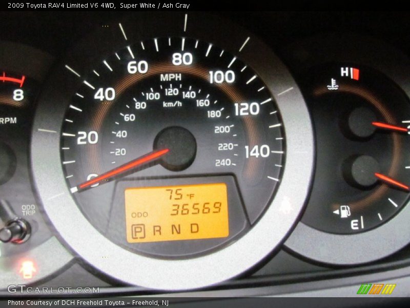 Super White / Ash Gray 2009 Toyota RAV4 Limited V6 4WD