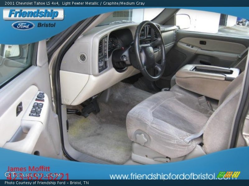 Light Pewter Metallic / Graphite/Medium Gray 2001 Chevrolet Tahoe LS 4x4