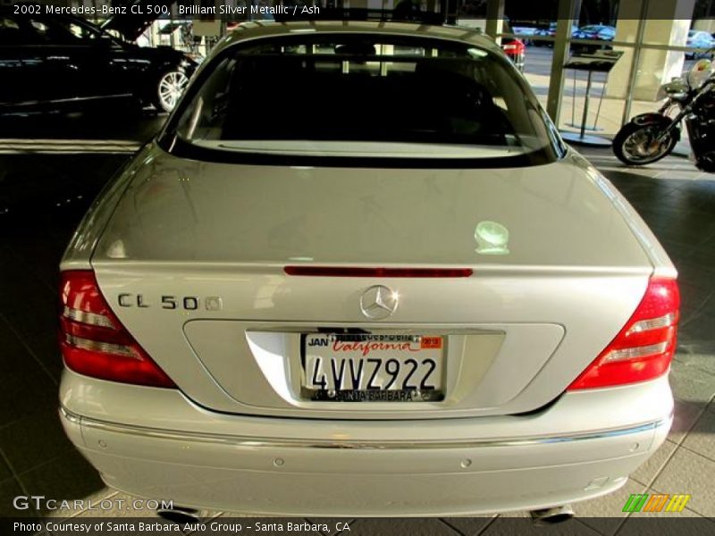Brilliant Silver Metallic / Ash 2002 Mercedes-Benz CL 500