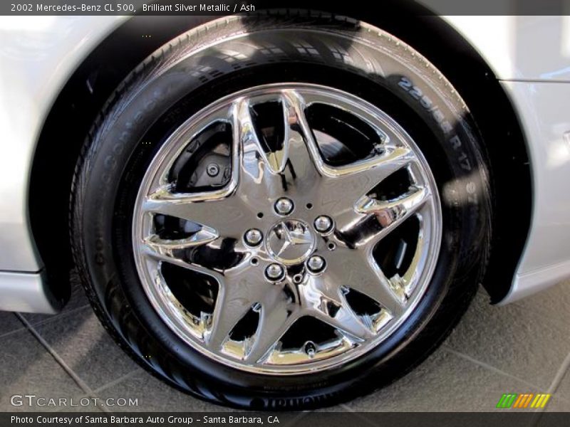 Brilliant Silver Metallic / Ash 2002 Mercedes-Benz CL 500