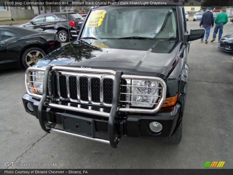 Brilliant Black Crystal Pearl / Dark Khaki/Light Graystone 2008 Jeep Commander Overland 4x4