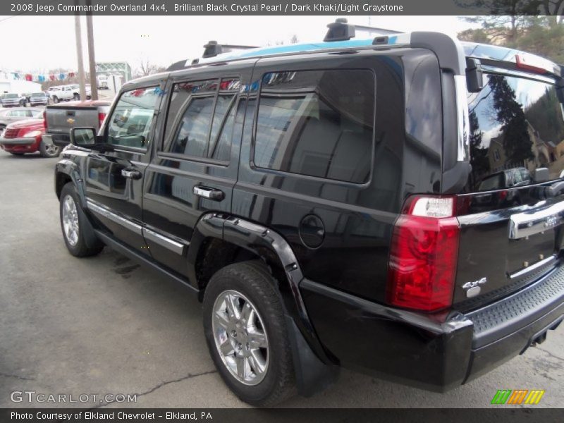 Brilliant Black Crystal Pearl / Dark Khaki/Light Graystone 2008 Jeep Commander Overland 4x4
