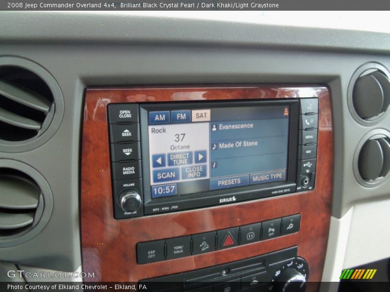 Brilliant Black Crystal Pearl / Dark Khaki/Light Graystone 2008 Jeep Commander Overland 4x4