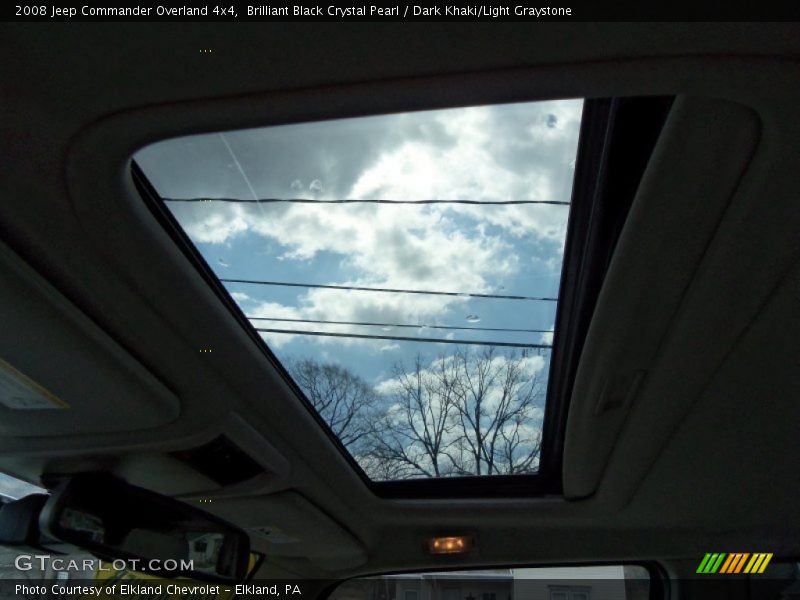 Brilliant Black Crystal Pearl / Dark Khaki/Light Graystone 2008 Jeep Commander Overland 4x4