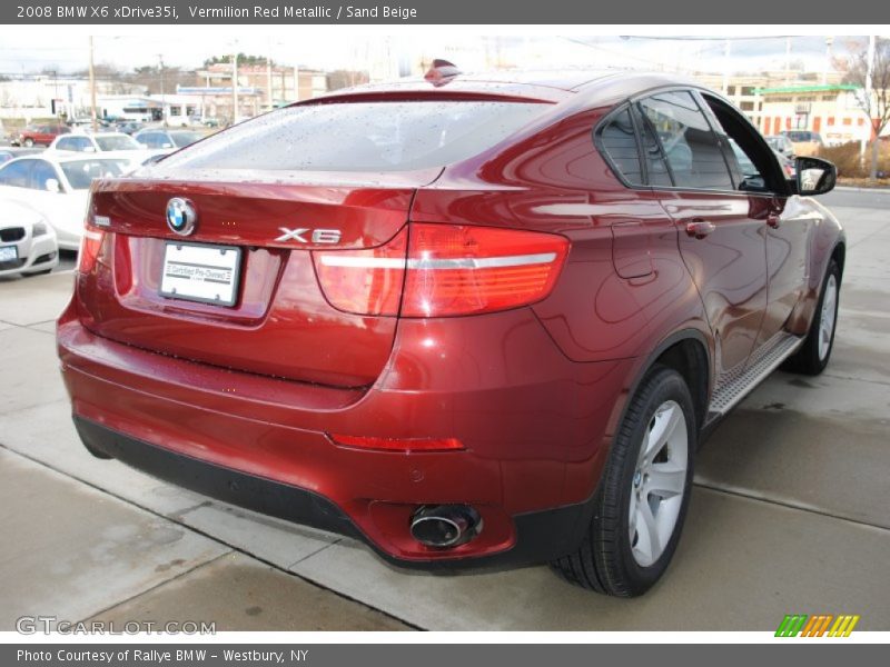Vermilion Red Metallic / Sand Beige 2008 BMW X6 xDrive35i