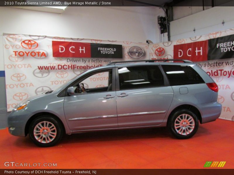 Blue Mirage Metallic / Stone 2010 Toyota Sienna Limited AWD