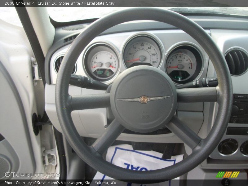 Stone White / Pastel Slate Gray 2008 Chrysler PT Cruiser LX