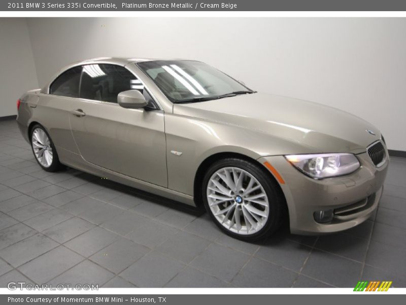 Platinum Bronze Metallic / Cream Beige 2011 BMW 3 Series 335i Convertible