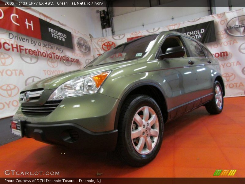 Green Tea Metallic / Ivory 2009 Honda CR-V EX 4WD