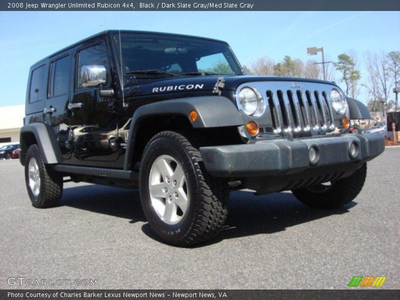 Black / Dark Slate Gray/Med Slate Gray 2008 Jeep Wrangler Unlimited Rubicon 4x4