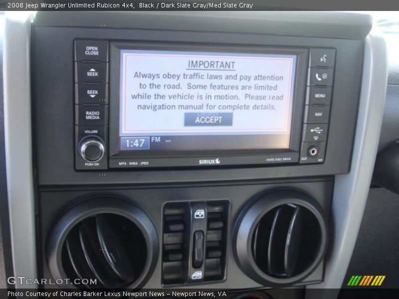 Black / Dark Slate Gray/Med Slate Gray 2008 Jeep Wrangler Unlimited Rubicon 4x4