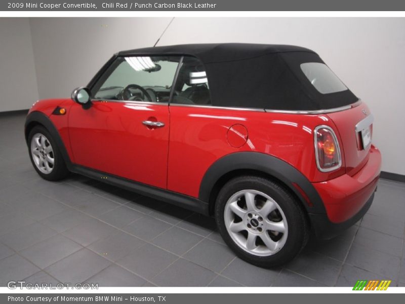 Chili Red / Punch Carbon Black Leather 2009 Mini Cooper Convertible