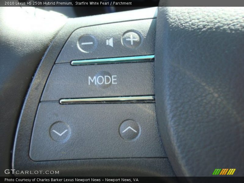 Controls of 2010 HS 250h Hybrid Premium