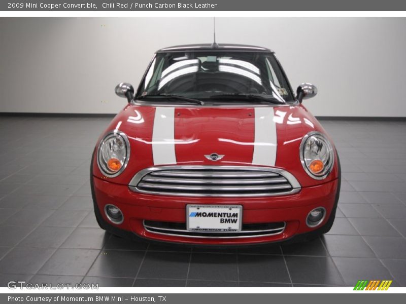 Chili Red / Punch Carbon Black Leather 2009 Mini Cooper Convertible