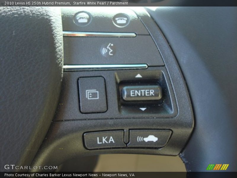 Controls of 2010 HS 250h Hybrid Premium