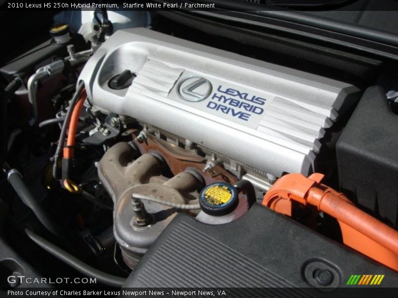  2010 HS 250h Hybrid Premium Engine - 2.4 Liter DOHC 16-Valve VVT-i Atkinson Cycle 4 Cylinder Gasoline/Electric Hybrid