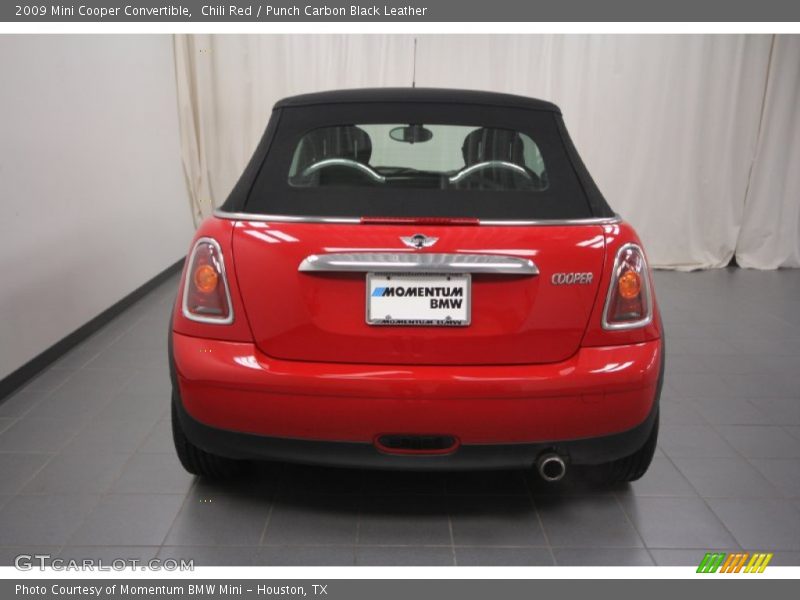 Chili Red / Punch Carbon Black Leather 2009 Mini Cooper Convertible